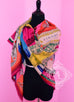 Hermes Cashmere 140 GM Cavalleria d'Etriers Fuchsia Jaune Shawl Scarf - New - MAISON de LUXE - 7