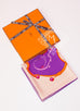 Hermes Beige Purple Twill Silk 90 cm Springs Scarf