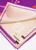 Hermes Beige Purple Twill Silk 90 cm Springs Scarf
