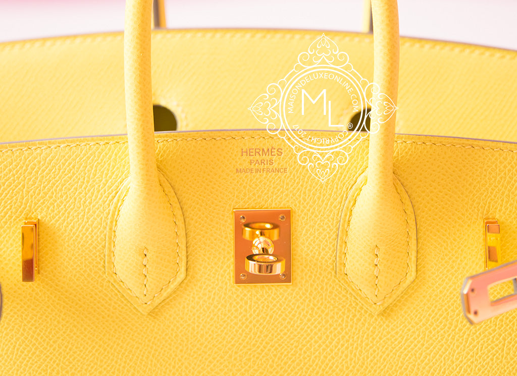 Hermès Birkin 25 HSS Jaune d'Or Epsom Gold Hardware - 2020, Y