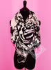 Hermes Cashmere 140 GM Tyger Tyger Noir Gris Shawl Scarf - New - MAISON de LUXE - 1