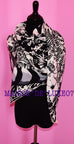Hermes Cashmere 140 GM Tyger Tyger Noir Gris Shawl Scarf - New - MAISON de LUXE - 4