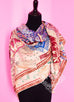 Hermes Cashmere 140 GM Cavaliers du Caucase Pale Rose Pink Framboise Shawl - NEW - MAISON de LUXE - 8