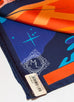 Hermes Purple Orange Twill Silk 90 cm Space Shopping au Faubourg Scarf