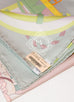 Hermes Pink Green Twill Silk 90 cm Ronds de Marche Scarf