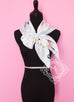 Hermes Blue Twill Silk 90 cm Brides Fleuries Scarf