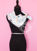 Hermes Blue Twill Silk 90 cm Brides Fleuries Scarf
