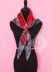 Hermes Red Twill Silk 90 cm Flowers of South Africa Scarf
