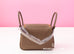 Hermes Etoupe Clemence Lindy 26 Handbag