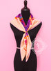 Hermes Beige Purple Twill Silk 90 cm Springs Scarf