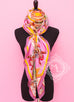 Hermes "Kachinas" Pink Yellow Cashmere 140 GM Shawl Scarf