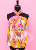 Hermes "Kachinas" Pink Yellow Cashmere 140 GM Shawl Scarf