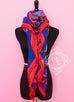 Hermes "Kachinas" Blue Purple Cashmere 140 GM Shawl Scarf