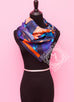 Hermes Purple Orange Twill Silk 90 cm Space Shopping au Faubourg Scarf