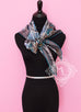 Hermes Gray Twill Silk 90 cm Jardin à a Sintra Scarf