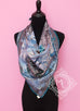 Hermes Gray Twill Silk 90 cm Jardin à a Sintra Scarf