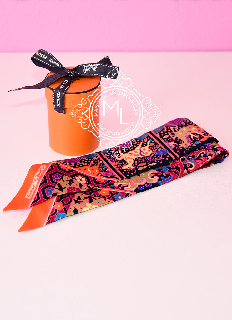 Hermes Collections Imperiales Black Fuchsia Twilly - NEW - MAISON de LUXE - 1