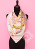 Hermes Pink Twill Silk 90 cm Into the Canadian Wild Scarf