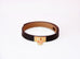 Hermes Black Leather Kelly Double Tour Bracelet S