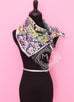 Hermes Marine Twill Silk 90 cm Fleurs de Giverny Scarf