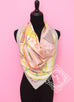 Hermes Pink Green Twill Silk 90 cm Ronds de Marche Scarf