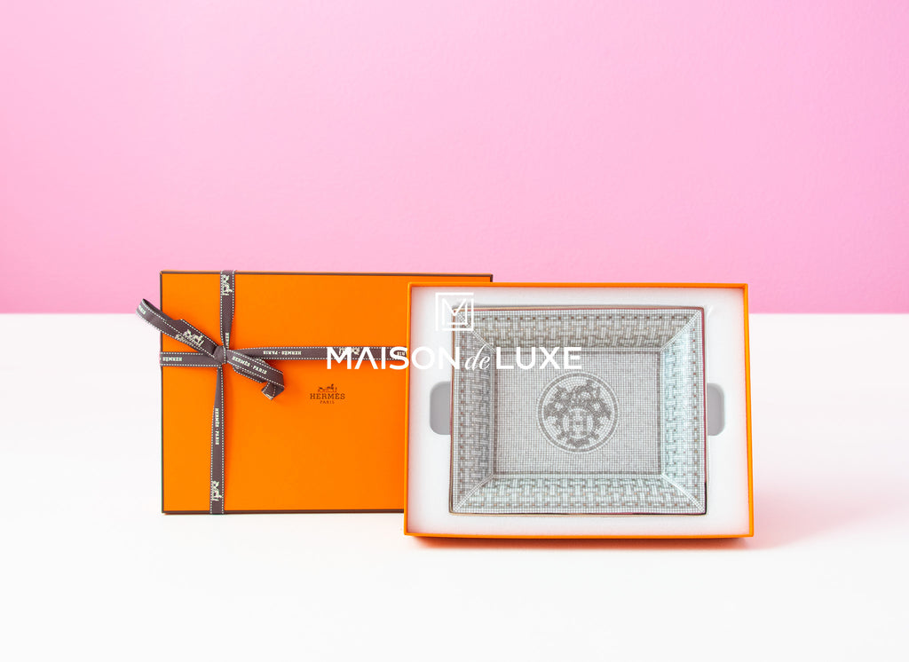 Hermes Classic Mosaique 24 Platinum Change Tray