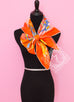 Hermes Orange Twill Silk 90 cm Harnais de Cour Scarf