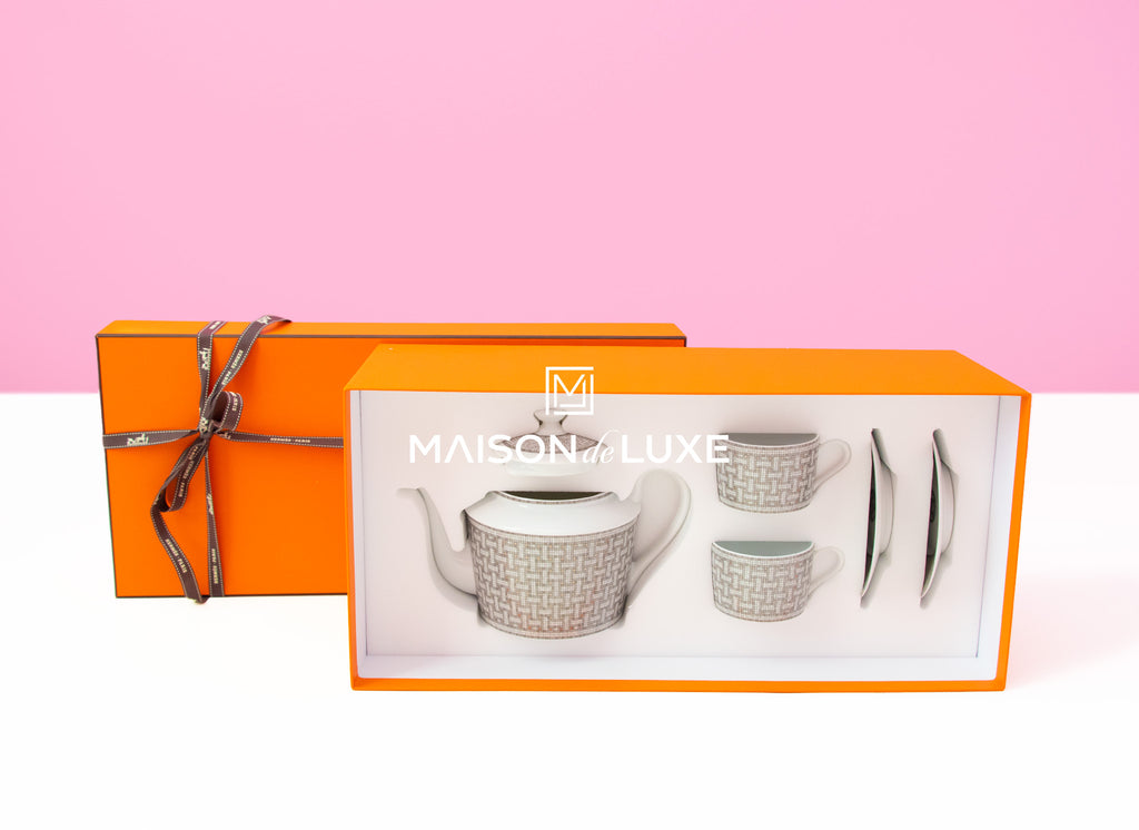Hermes Mosaique au 24 Platinum Tea Set