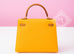 Hermes Jaune D'or + Gold HSS Sellier Epsom Kelly 25 Handbag
