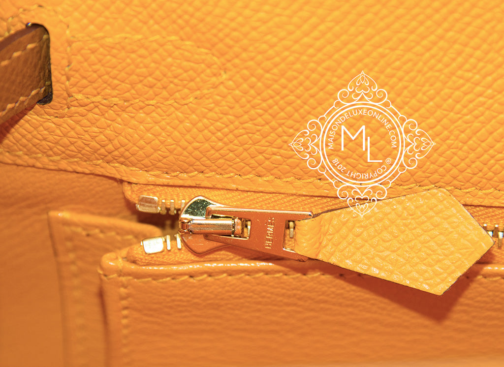 Hermès Jige Jaune D'or Epsom Elan Handbag