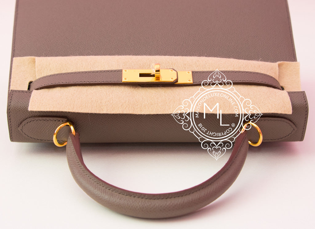 Hermès Kelly 20 Gris Etain Sellier Epsom Gold Hardware GHW — The