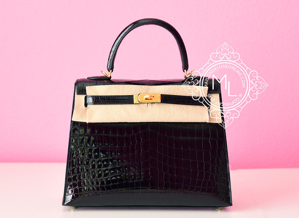 hermes kelly 25 sellier touch black madame/Nilo croc phw SOLD – Ruelamode