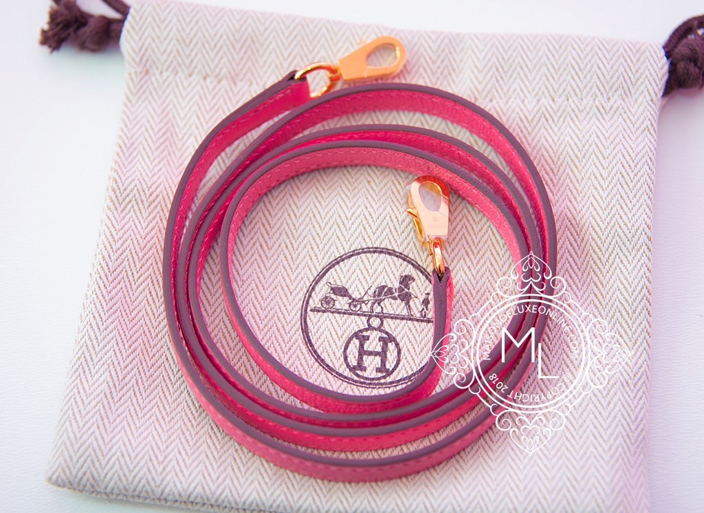Replica Hermes Kelly Pochette Handmade Bag In Rose Mexico Chevre Mysore  Leather