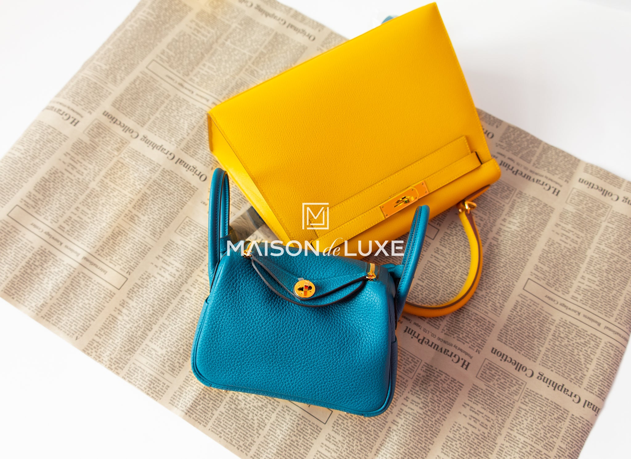 Hermès Mini Lindy 20 Clemence Vert Bosphore GHW Turquoise Leather  ref.205726 - Joli Closet