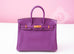Hermes Pre-owned Hermes Anemone Togo Gold Hardware Birkin 25 Handbag