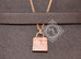 Hermes Rose Gold Diamond Kelly Pendant Necklace - New - MAISON de LUXE - 4