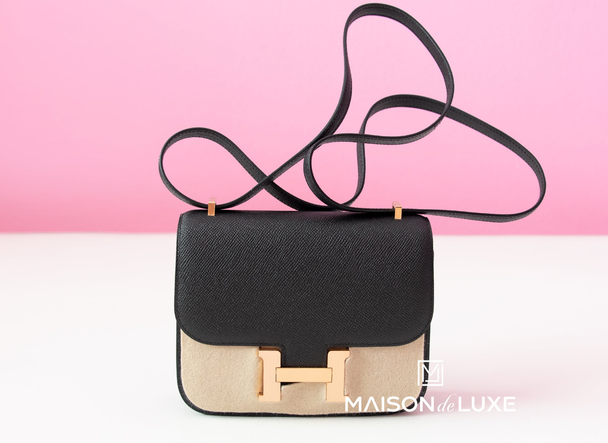 Hermes Constance Mini 18 Noir Black Epsom Handbag – MAISON de LUXE