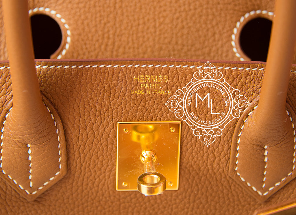 Hermes Classic Gold Tan Brown Togo GHW Birkin 30 Handbag Bag Tote – MAISON  de LUXE