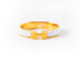 Hermes White Clic Clac H Narrow Bracelet Cuff PM