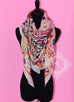 Hermes Cashmere 140 GM Collections Imperiales Gris Perle Rose Pink Shawl Scarf - New - MAISON de LUXE - 1