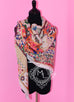 Hermes Cashmere 140 GM Collections Imperiales Gris Perle Rose Pink Shawl Scarf - New - MAISON de LUXE - 6