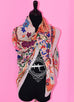Hermes Cashmere 140 GM Collections Imperiales Gris Perle Rose Pink Shawl Scarf - New - MAISON de LUXE - 7