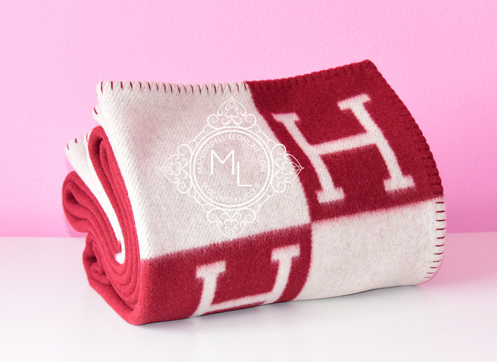 Red hermes blanket Clearance