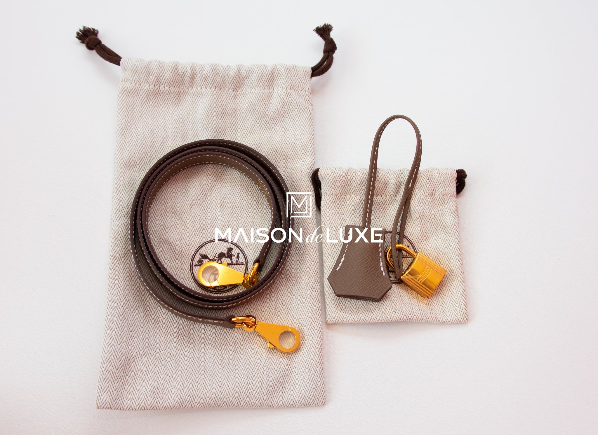 Hermes Gray Brown Etoupe Sellier Epsom Kelly 25 Bag Handbag Gold – MAISON  de LUXE