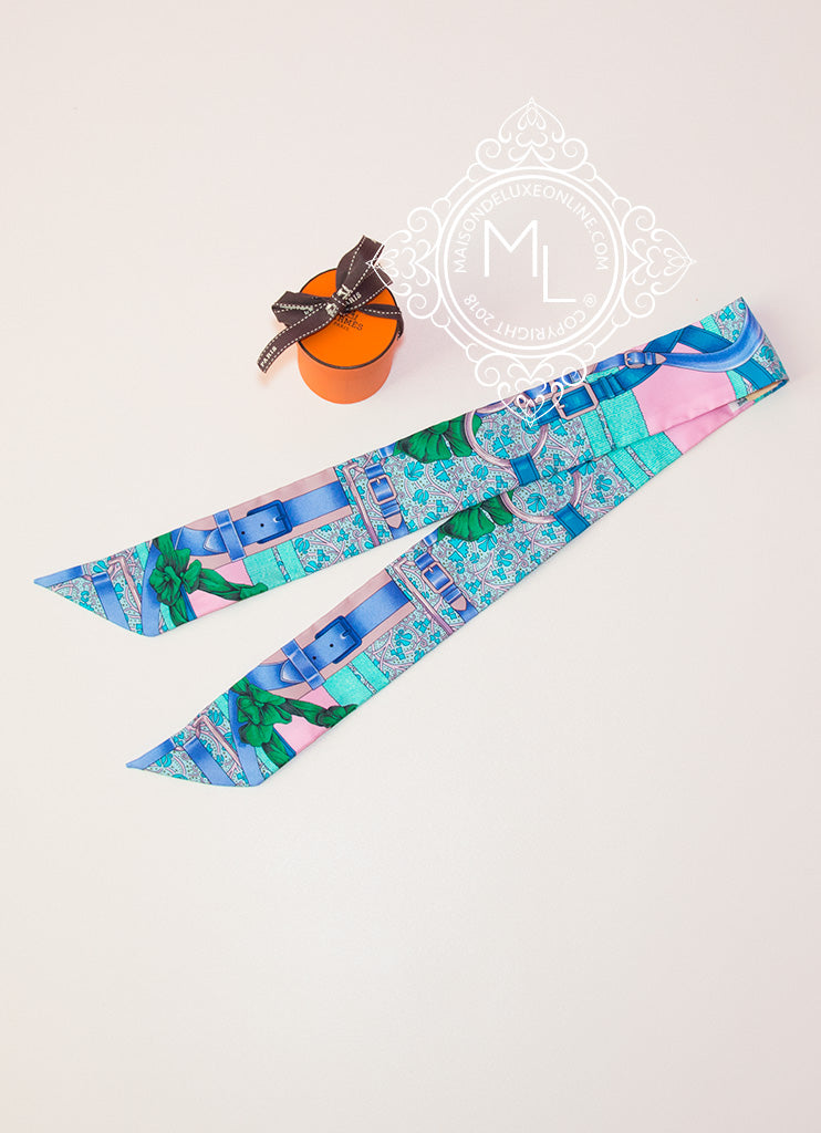 Hermes Pink Green Grand Manege Fleuri Twilly