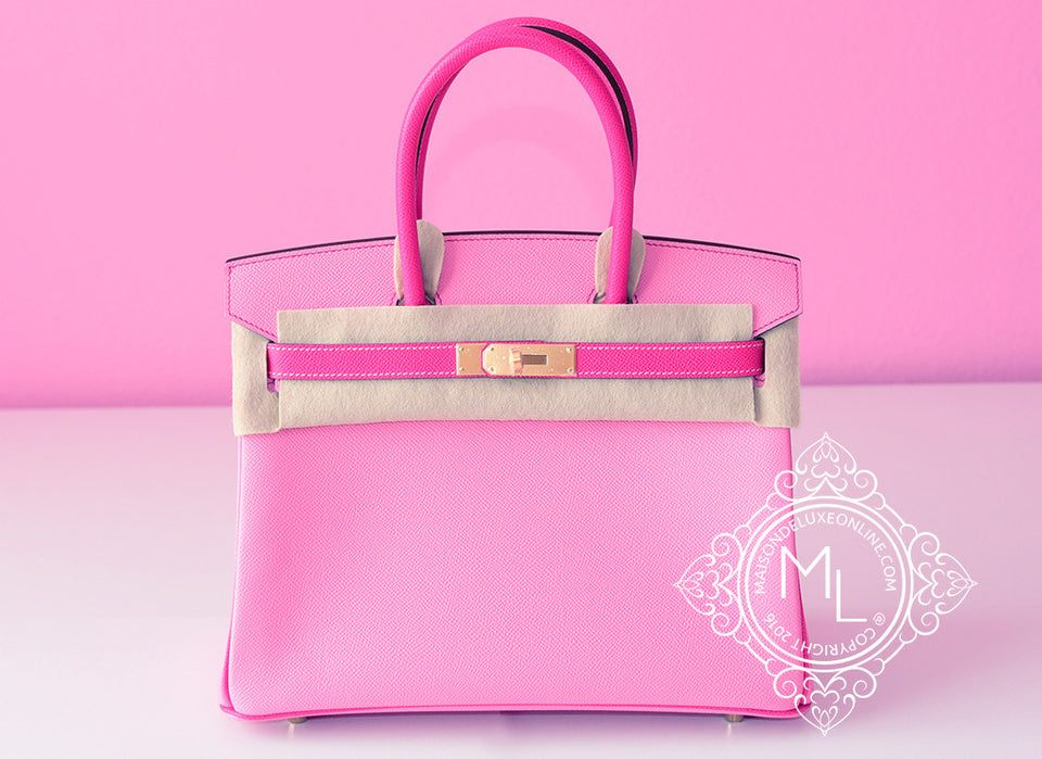 Hermes 5P Pink Rose Tyrien Epsom Birkin 30 Handbag - New - MAISON de LUXE - 1