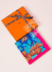 Hermes Rose Pink Blue Twill Silk 90 cm Flamingo Party Scarf