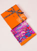 Hermes Potiron Twill Silk 90 cm Flamingo Party Scarf