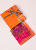 Hermes Orange Twill Silk 90 cm Flamingo Party Scarf