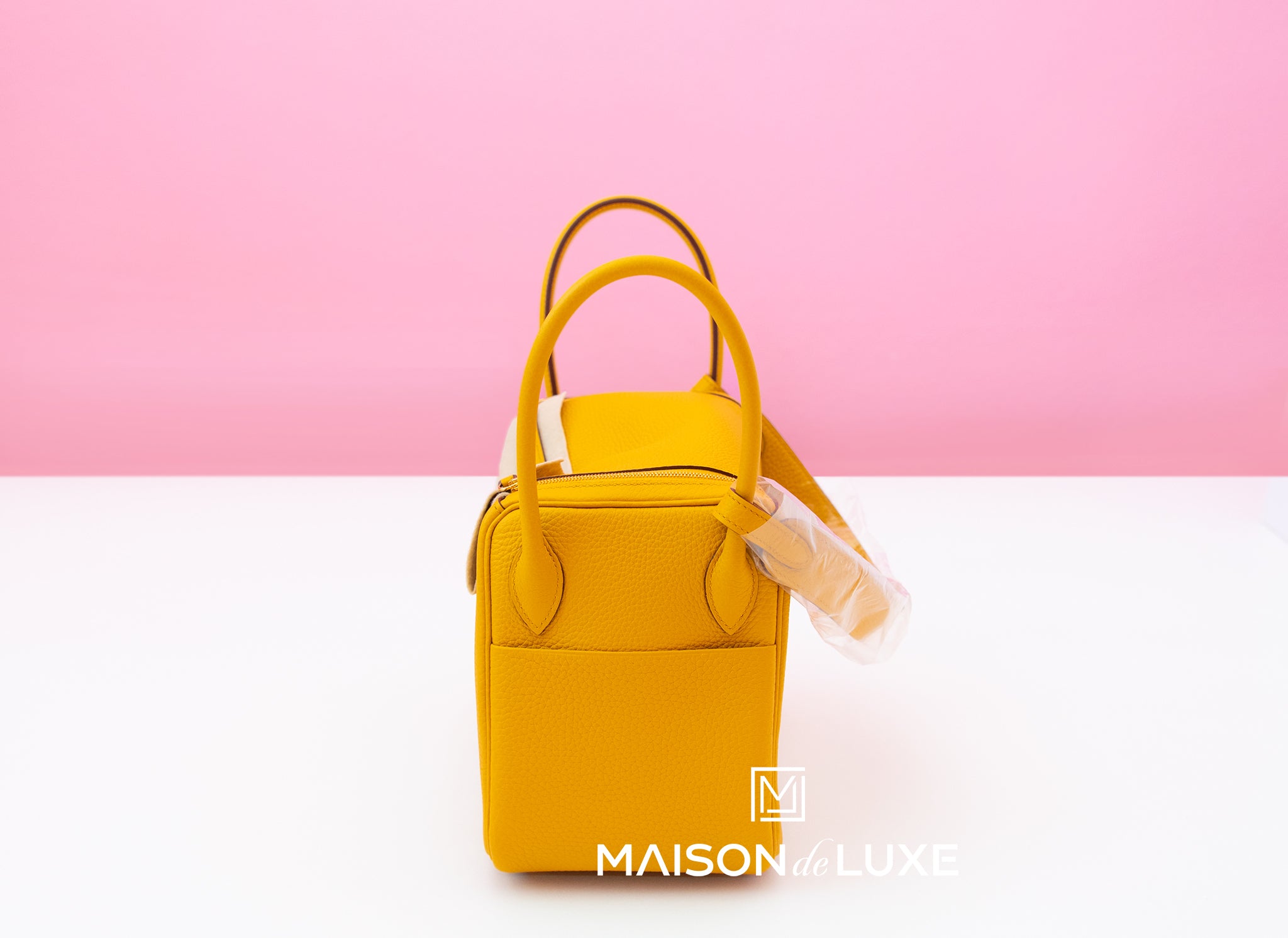 Hermès Jaune Ambre Clemence Halzan Bag